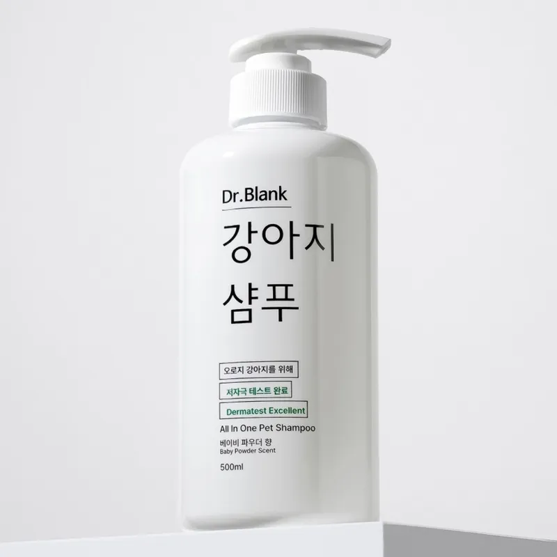 닥터블랭크 저자극 강아지 샴푸 베이비파우더향, 500ml, 1개