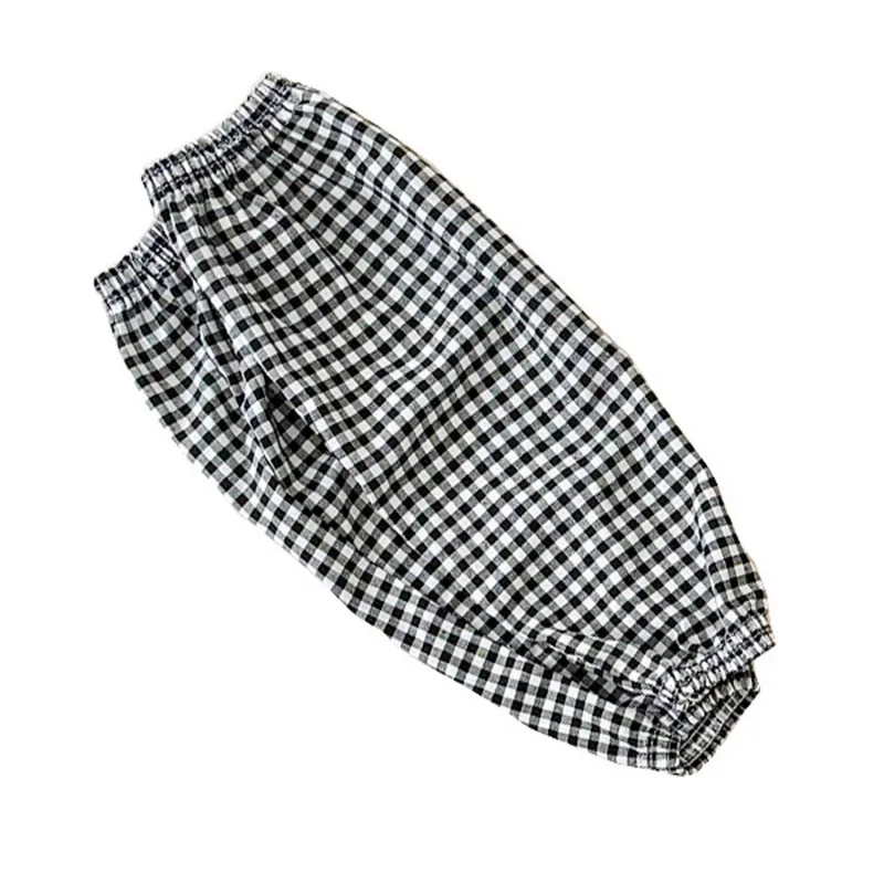 씨티컴퍼니 면 체크 작업용 팔토시 양팔착용 세트, 블랙