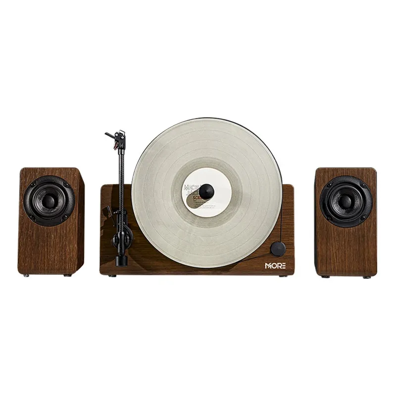 HIFI 고음질 립식 스피커 분리형 프로페셔널 턴테이블 LP프레이어, 브라운