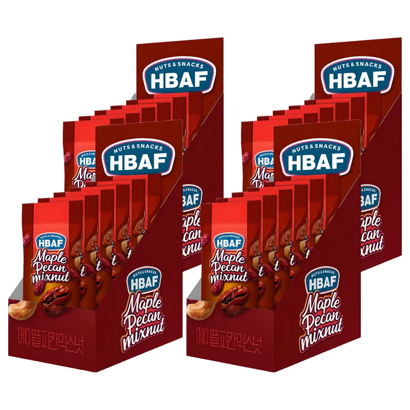 바프 넛츠앤스낵스 메이플피칸 믹스넛, 30g, 24개