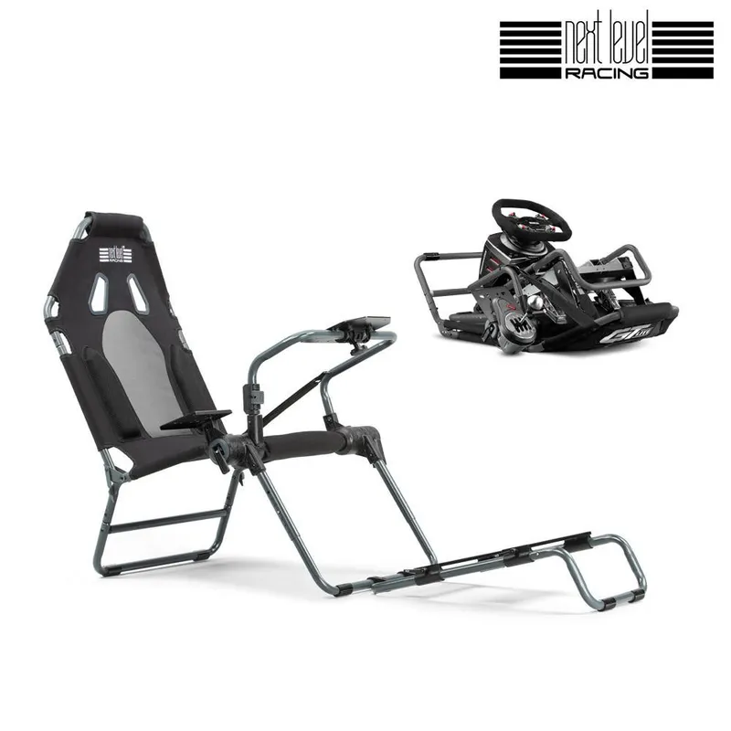 넥스트 레벨 레이싱 GT Lite Carbon Grey Edition 레이싱 시트 거치대 게임 장비 (NLR-S021), 1개, NLR-S021 GREY