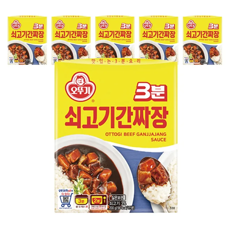 오뚜기3분 쇠고기 간짜장, 200g, 200ml, 6개