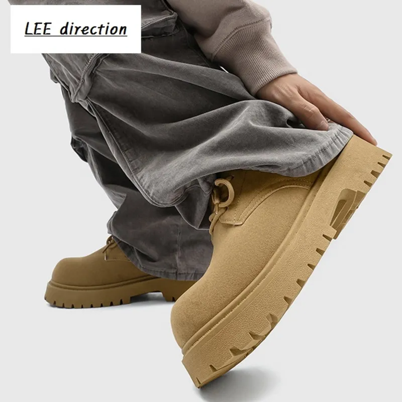 리디렉션 6cm 남성구두 남자 스웨이드 스프리트 더비슈즈 빅사이즈(250~ 290mm)