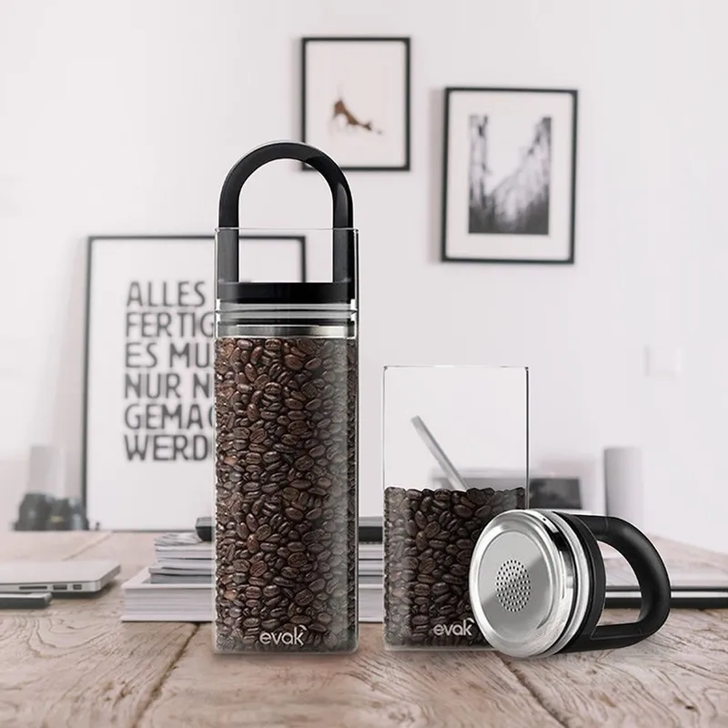 prepara EVAK 커피 유리 진공 밀폐용기 라지, 혼합색상, 1개