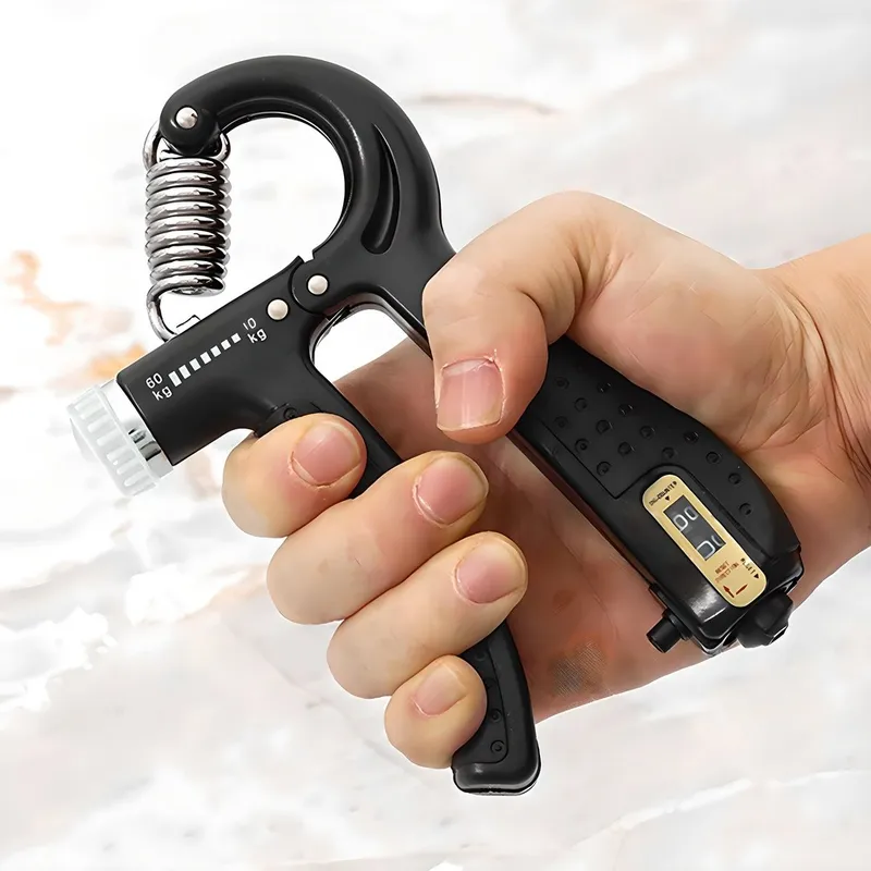 카운터 강도조절 그립 악력기 10~60kg, 블랙, 1개