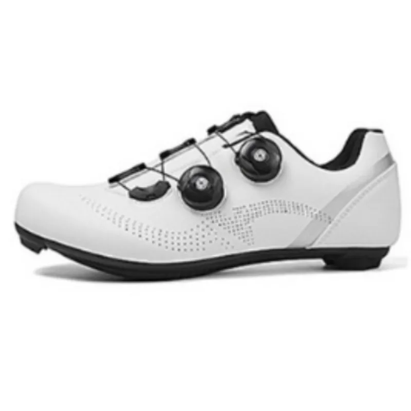 스토리원 더블 락킹 플랫 평페달 로드 MTB 사이클 클릿 슈즈 U-SSSN08, 275, 로드 화이트